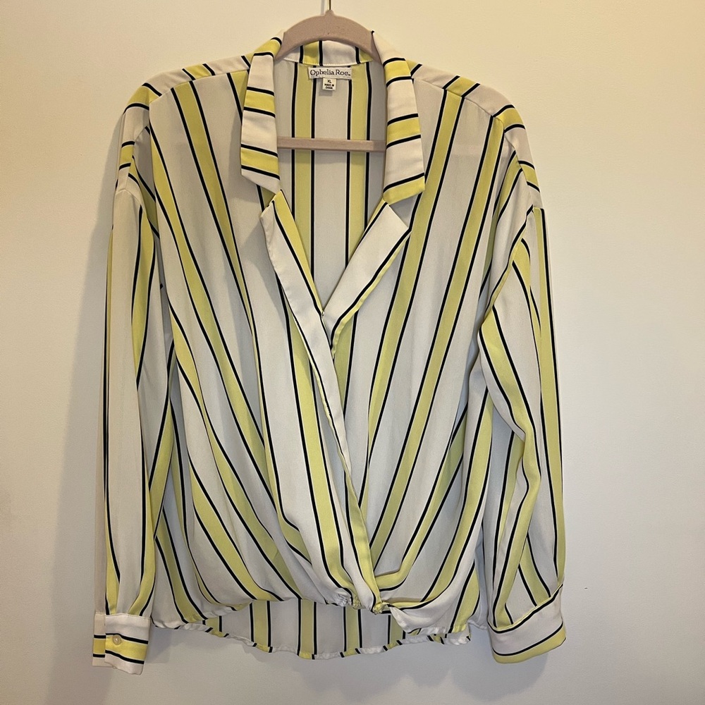 Yellow striped blouse